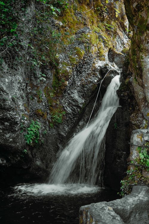 View of a Cascade in a Cave