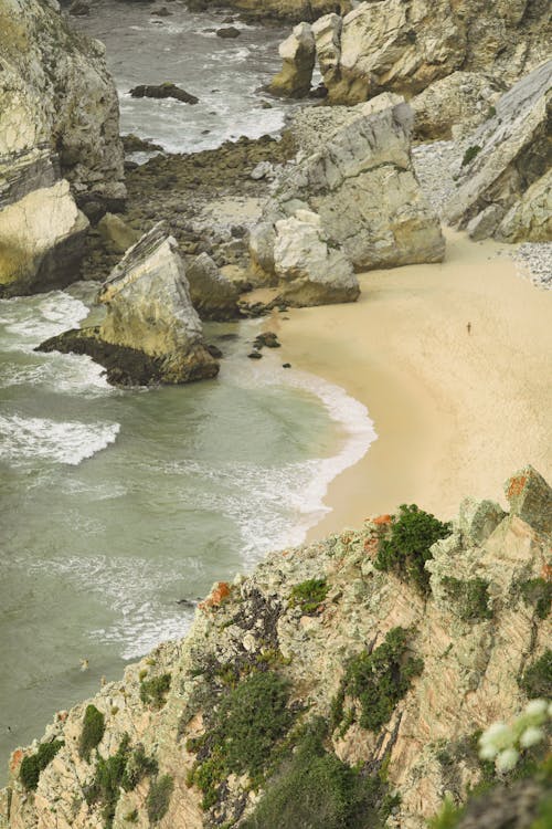 View of Rock Formations at the Ursa Beach near Cabo da Roca in Portugal