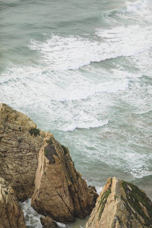 Ocean Waves Near Ursa Beach in Portugal