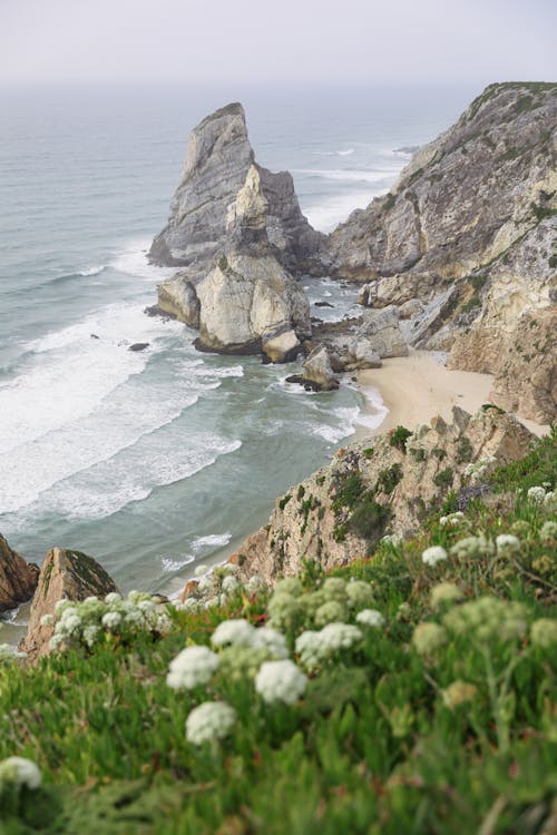 Rock Formations on Sea Shore in Portugal