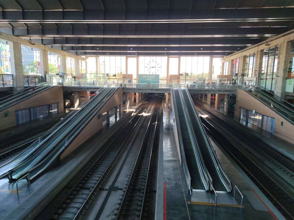 vías y accesos a la estación de ferrocarril