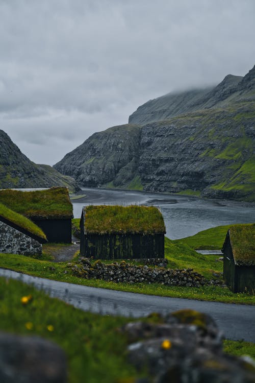 Immagine gratuita di case, fiordo, isole faroe