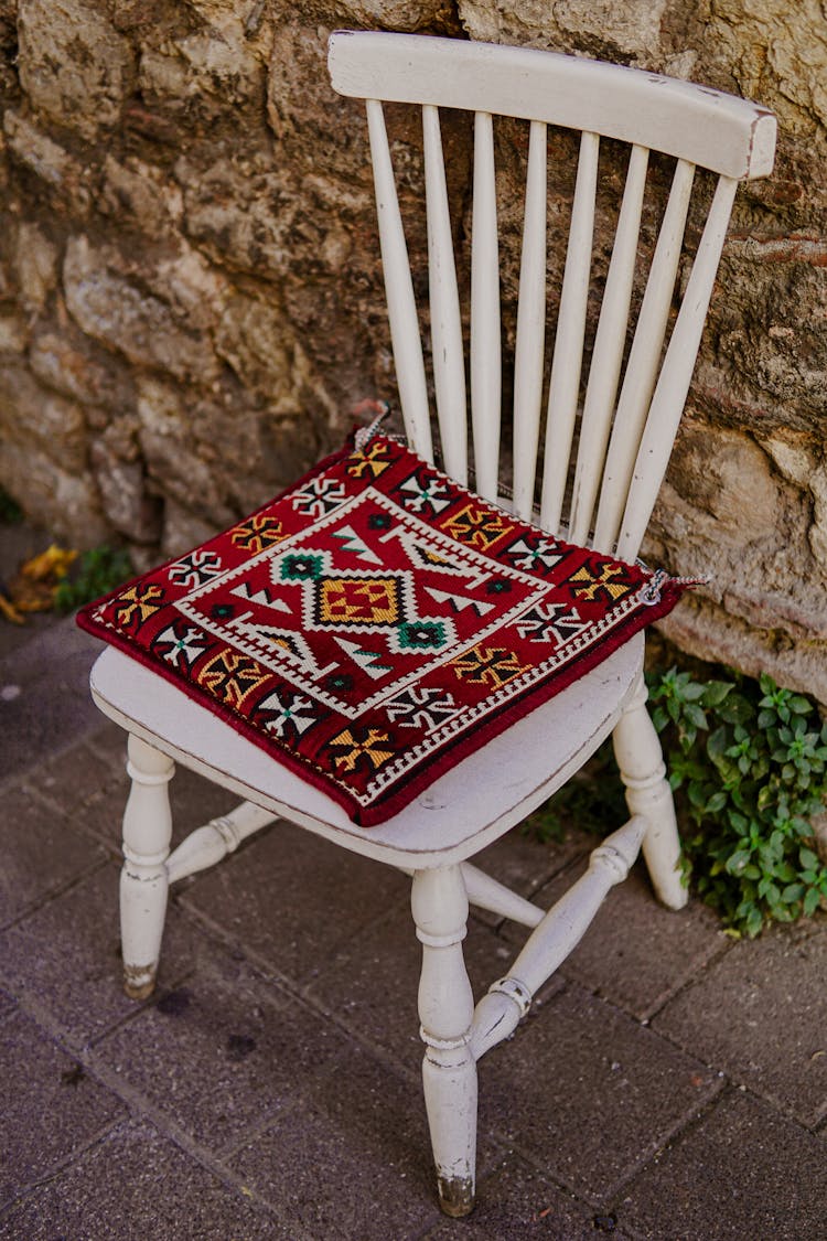 Pillow On White Chair