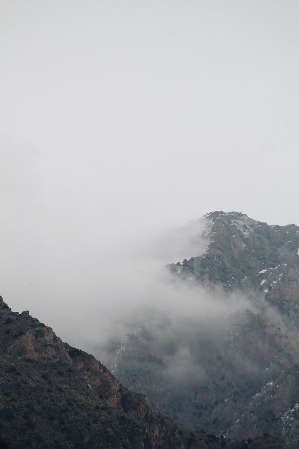 Mountains in low cloud — photo by Nuray Yakin on Pexels