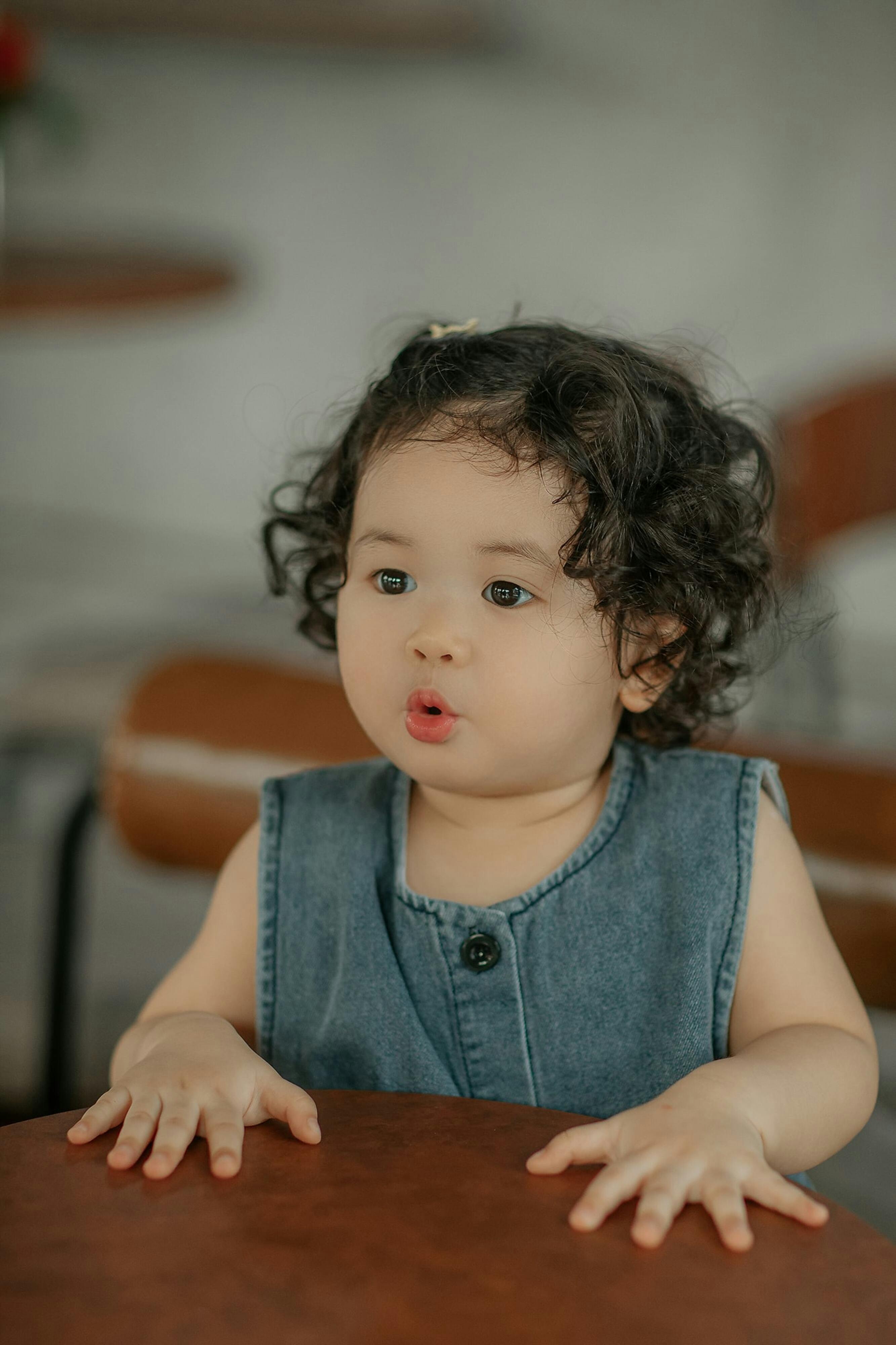 Cute Curly Little Baby