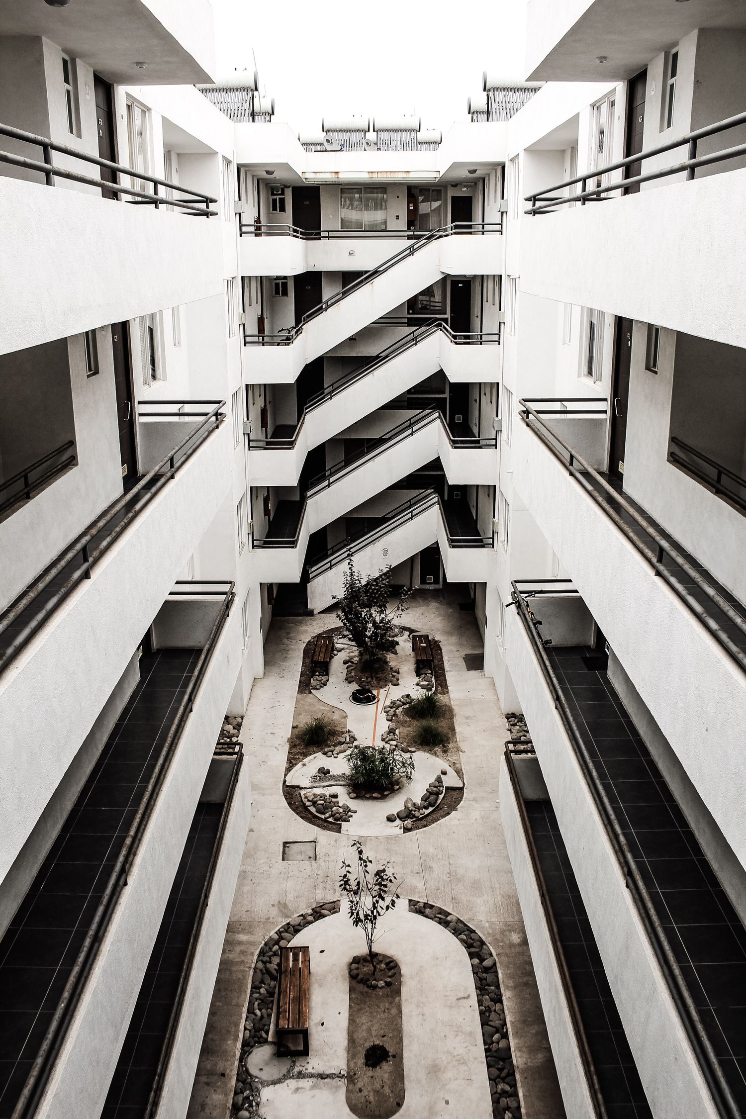 High-angle Photography of Building Hallway · Free Stock Photo