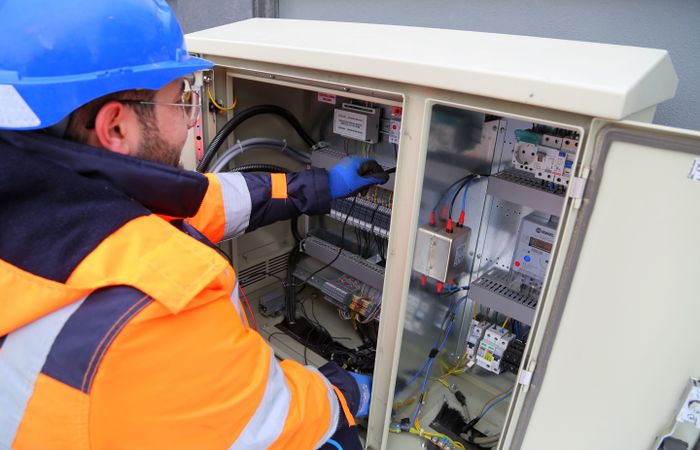 Field service professional managing operations