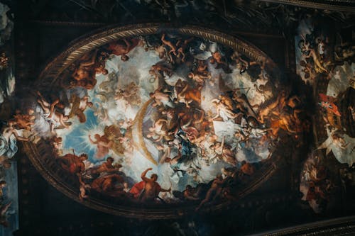 Religious Painting on a Ceiling of a Church