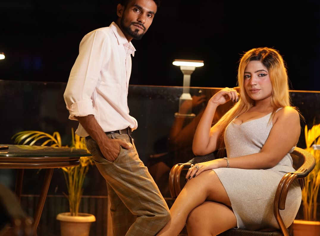 couple enjoying coffee together on date