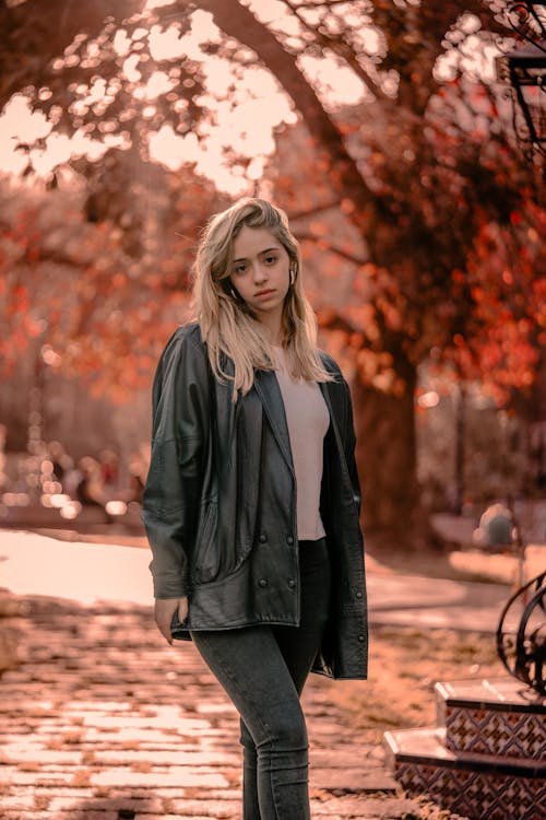 Blonde Woman in Park