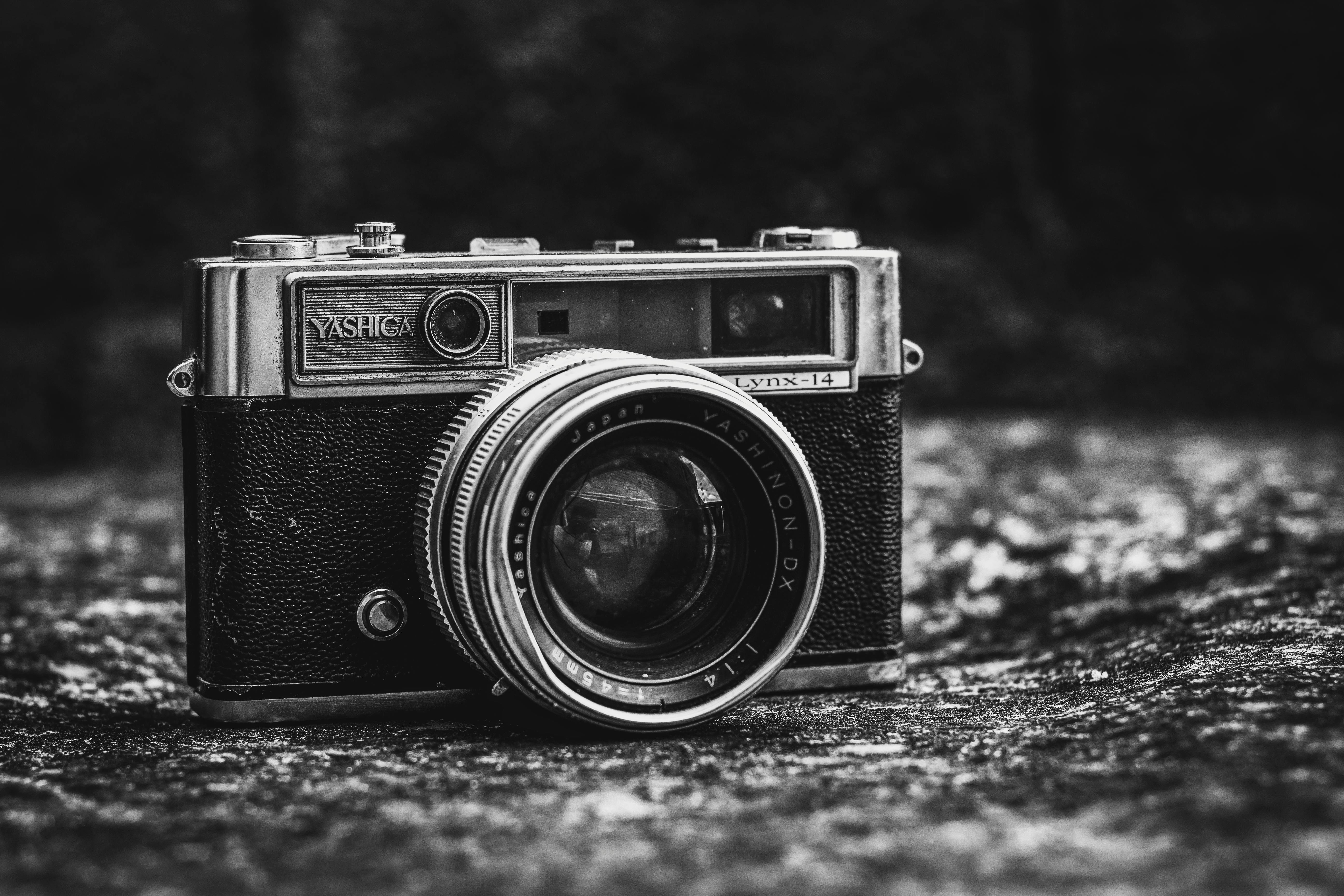 Monochrome Photo Of Camera · Free Stock Photo