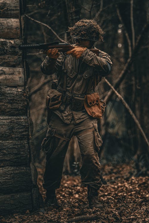 Soldier in a Forest · Free Stock Photo