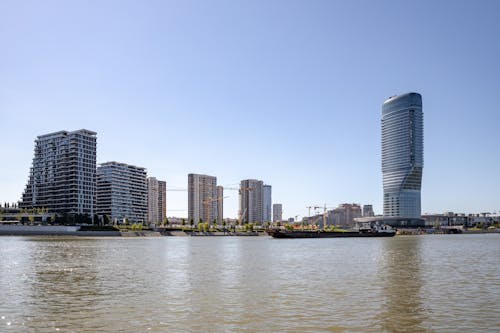 Belgrade Tower and Buildings by Danube