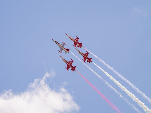 Kostnadsfri bild av aerobatik, bildning, flygande