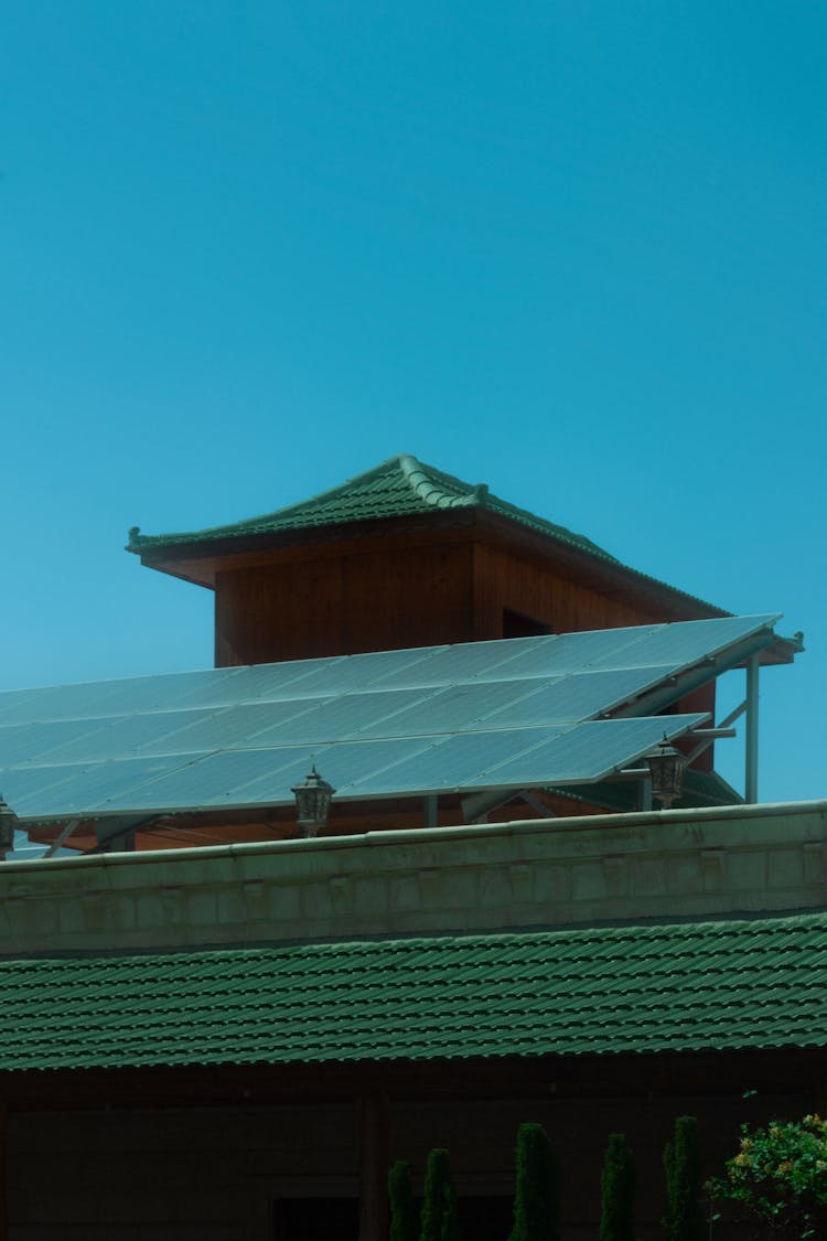 Solar Panels On Pagoda