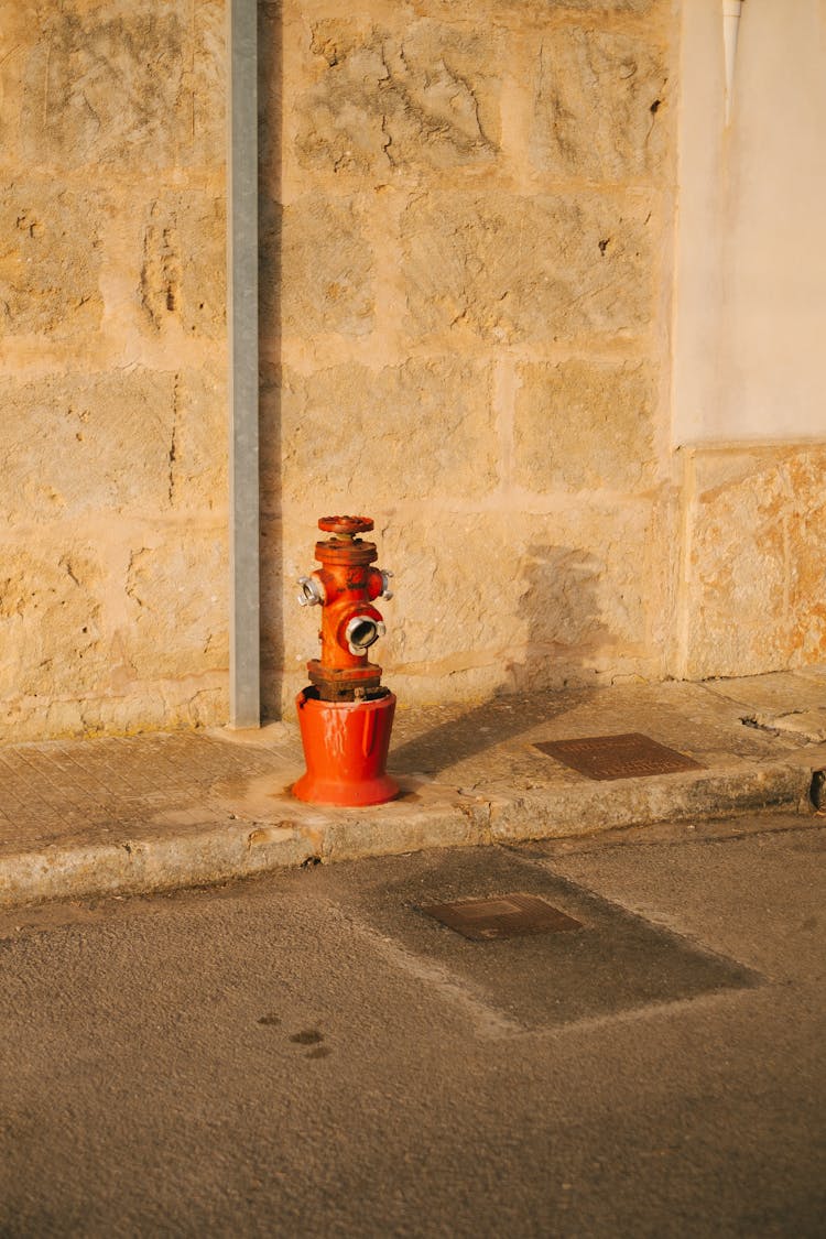 Hydrant On Sidewalk