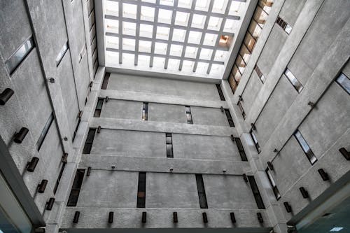 Gray Walls under Glass Ceiling