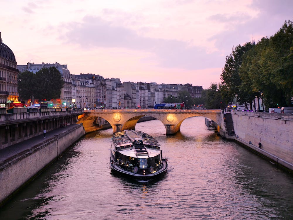 Free Seine River in Paris Stock Photo