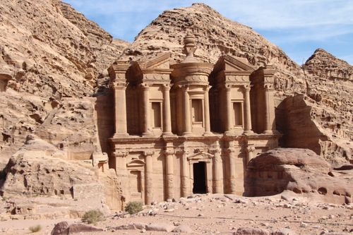 Free Explore the stunning Monastery in Petra, Jordan's iconic ancient site. Stock Photo