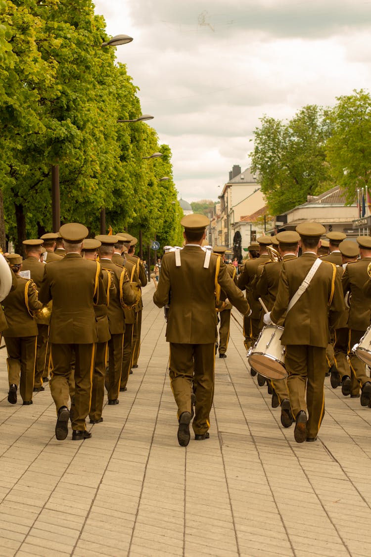 Soldiers Marching On Parade