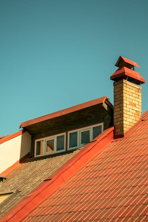 a brick chimney.