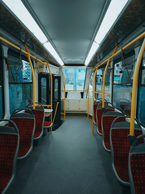 Interior of an Empty Tram