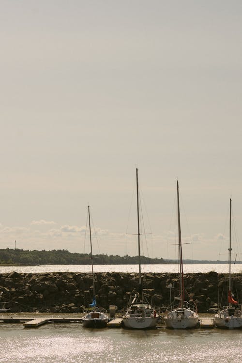 Sailboats at the Stone Breakwater