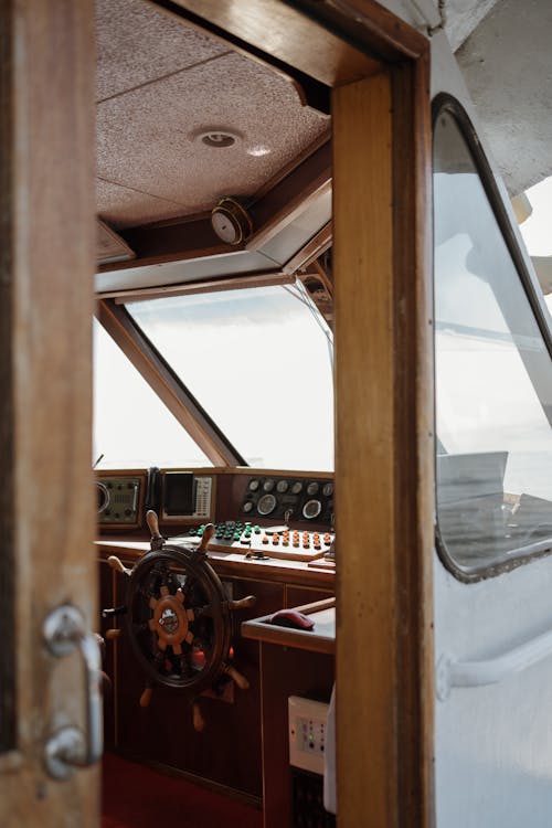 Interior of the Captain Cabin on a Boat 