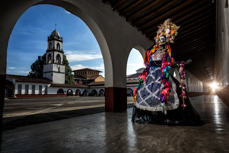 Catrina Near Casa De La Cultura In Paracho De Verduzco