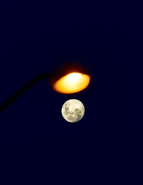 Kostnadsfria Kostnadsfri bild av fullmåne, ljus, lykta Stock foto