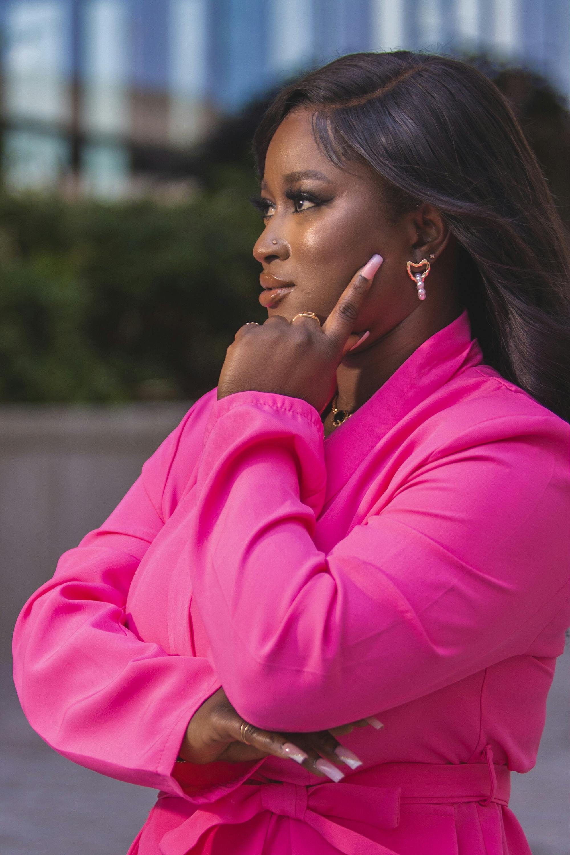 Woman in Pink Blazer · Free Stock Photo