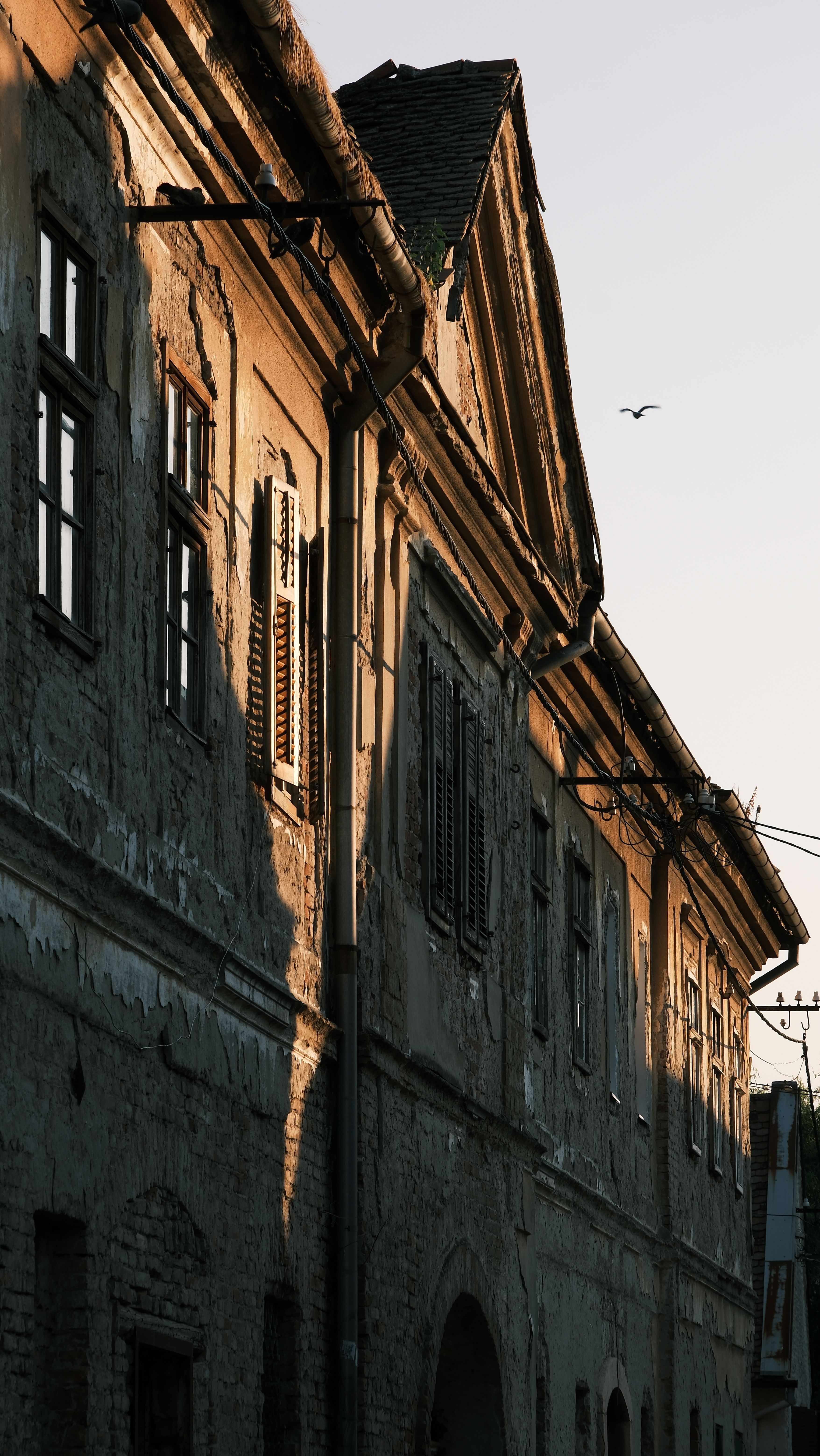 Building Wall in Shadow · Free Stock Photo