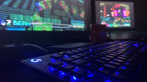 Free Logitech Gaming Keyboard PC Stock Photo