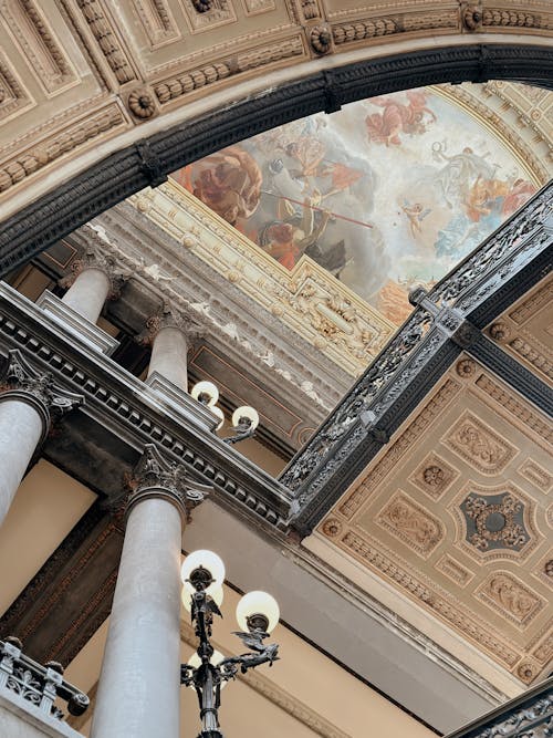Paintings on Ceiling over Columns