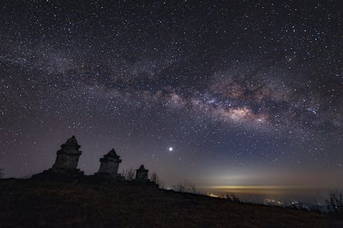 The milky way over the temple of the sun