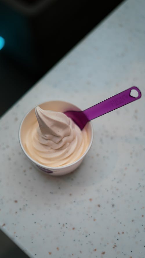 Ice Cream with Spoon