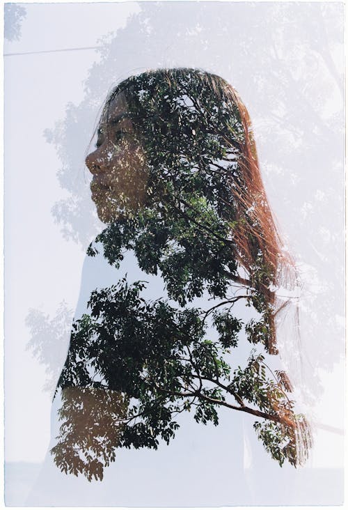 Woman and Tree Branches