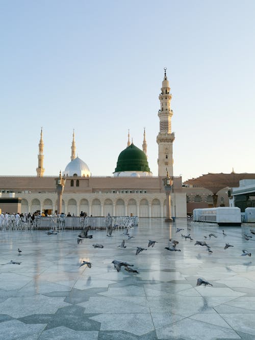 Courtyard of Prophets Mosque in Medina