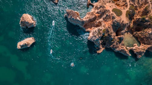 Gratis stockfoto met algarve, blauw water, bovenaanzicht