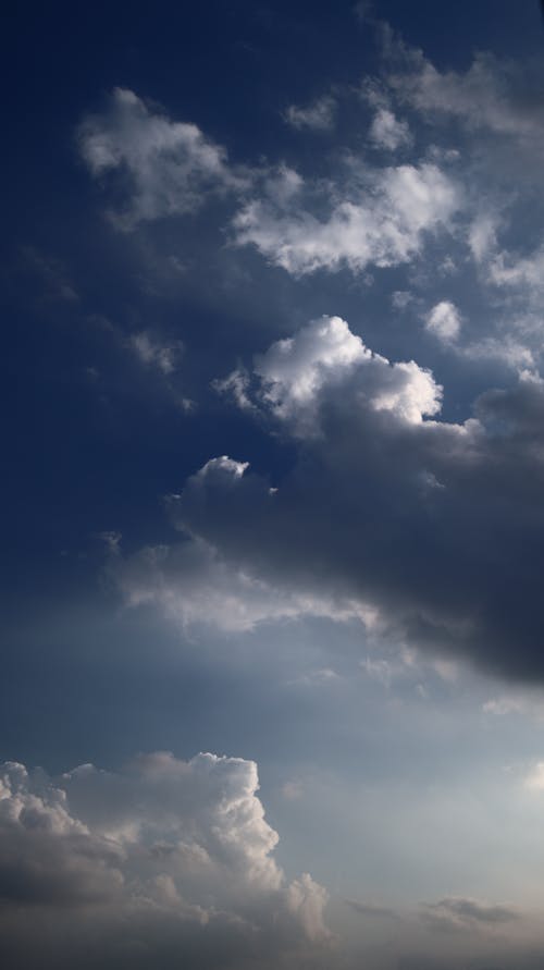 垂直ショット, 天気, 白い雲の無料の写真素材