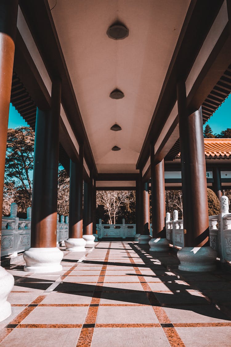 Brown Covered Walkway