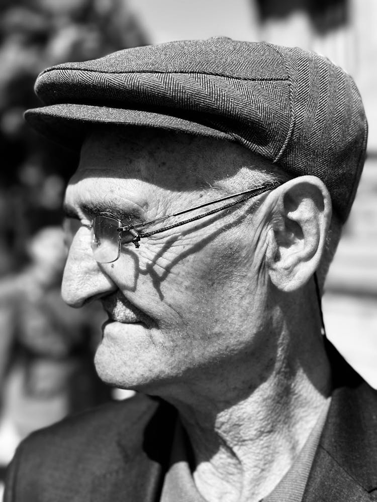 Senior Man In A Flat Cap