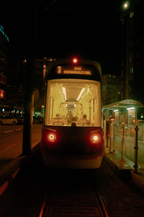 Tram in Eskisehir at Night