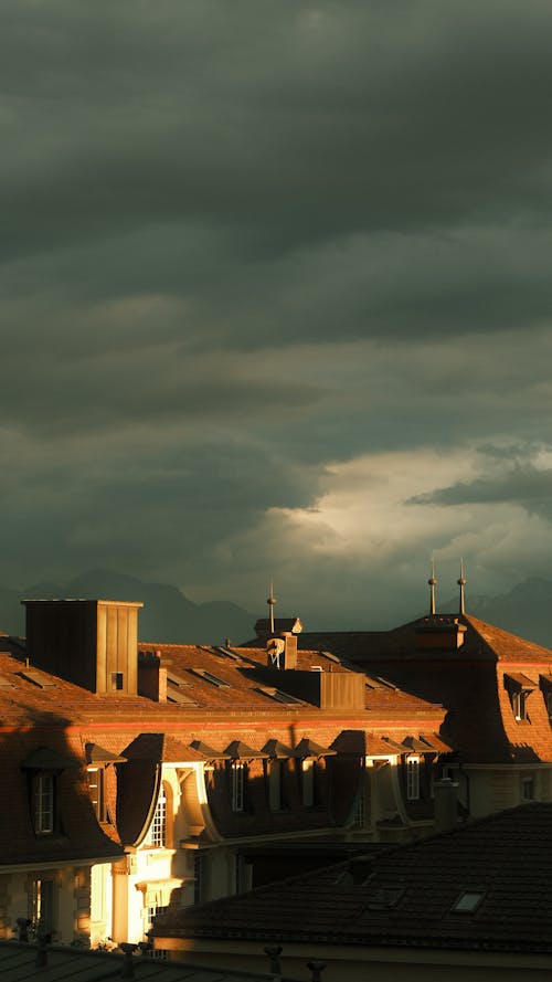 垂直拍摄, 城鎮, 多雲的 的 免费素材图片