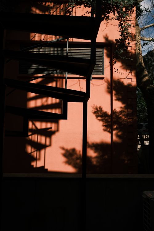 Building Edge Shadow Shadows on Sunlit Building Wall · Free Stock Photo