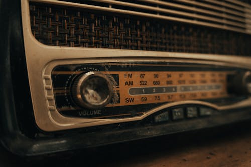 Close-Up Photo of a Vintage Style Radio