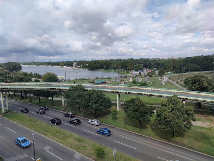 Highway And Elevated Road In Belgrade