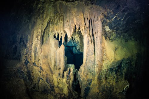 Geological Formations inside a Cave 