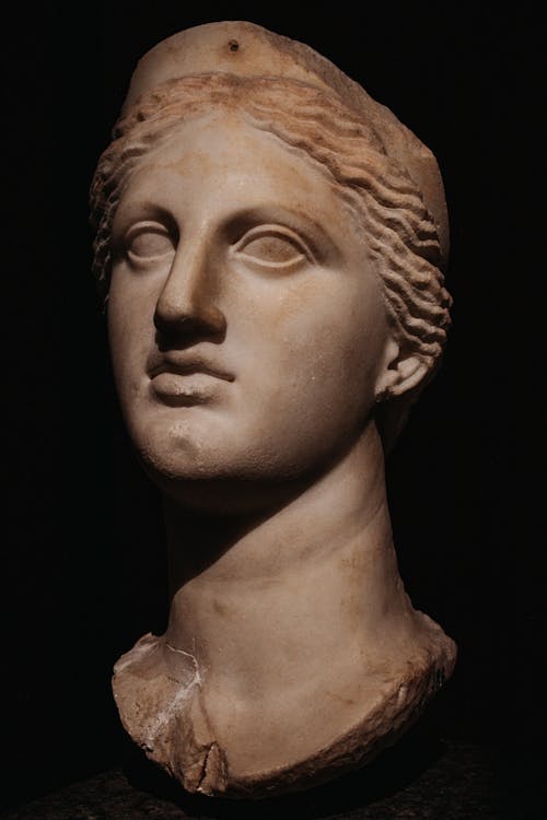 Close-up of a Marble Bust 