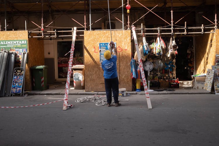 Construction Worker On Street